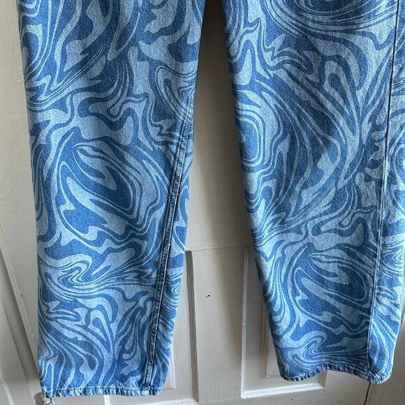 H&M Divided 90s Baggy High Rise Jeans Y2K Swirl - Picture 6 of 9
